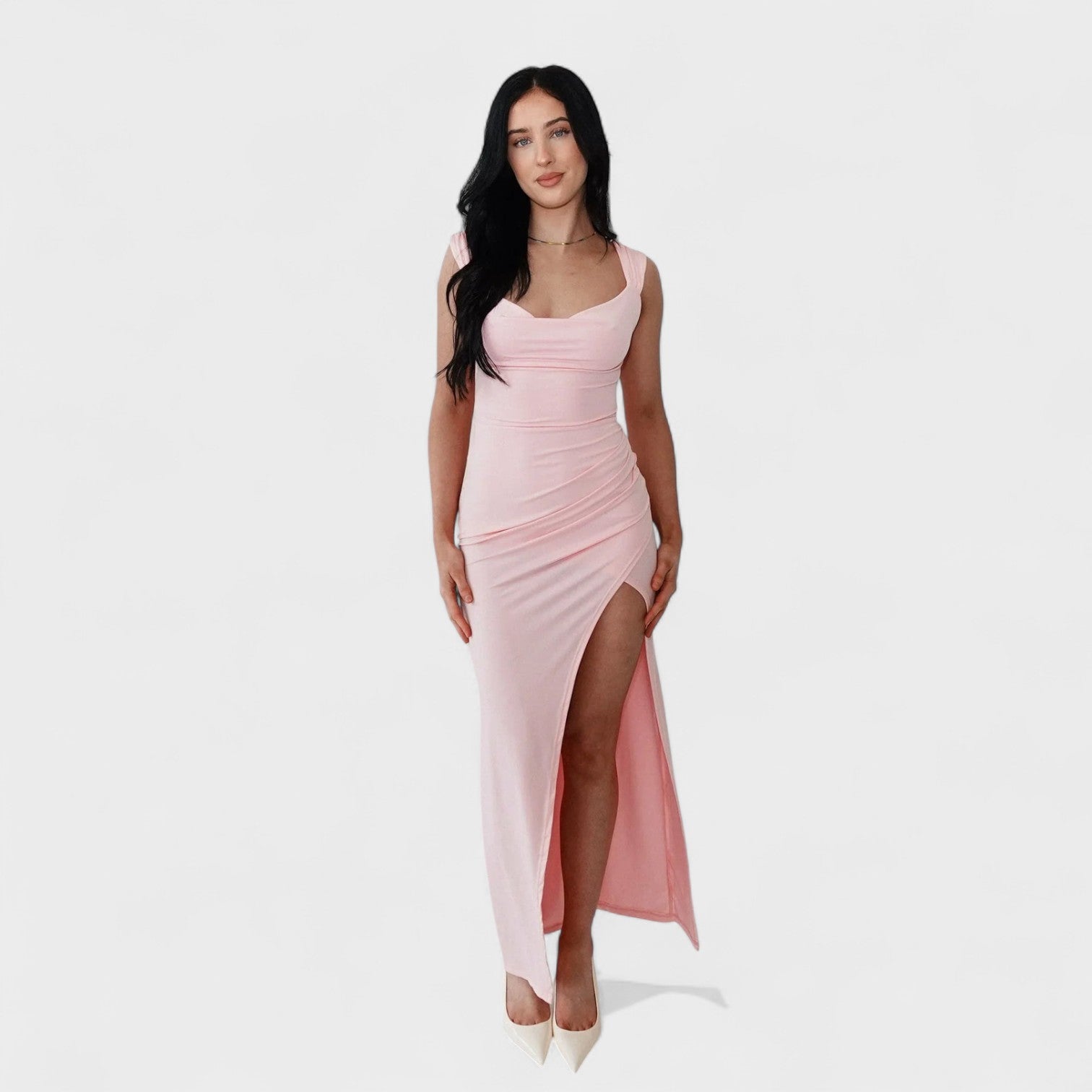 Sarella - Vestido comprido com costas abertas e laço - Ines Braga