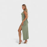 Sarella - Vestido comprido com costas abertas e laço - Ines Braga