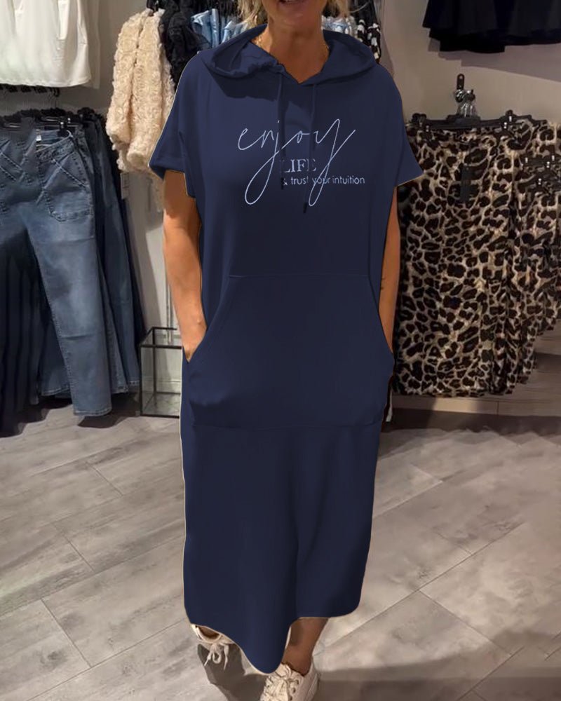 Saskia™ | Vestido casual com capuz - Ines Braga