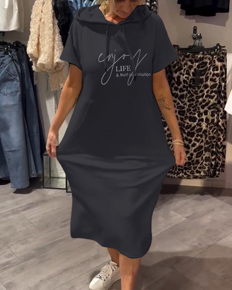 Saskia™ | Vestido casual com capuz - Ines Braga