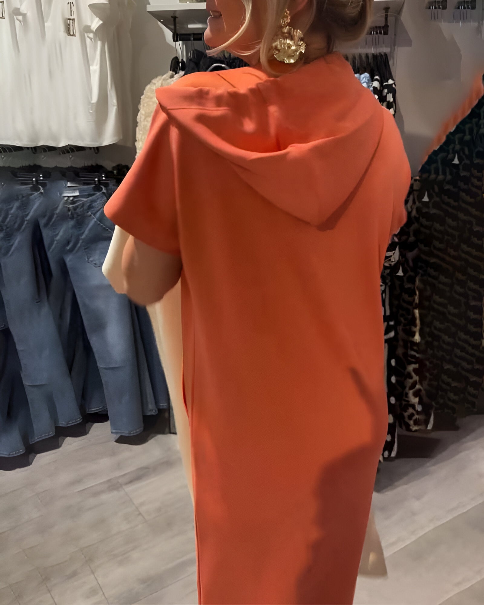 Saskia™ | Vestido casual com capuz - Ines Braga