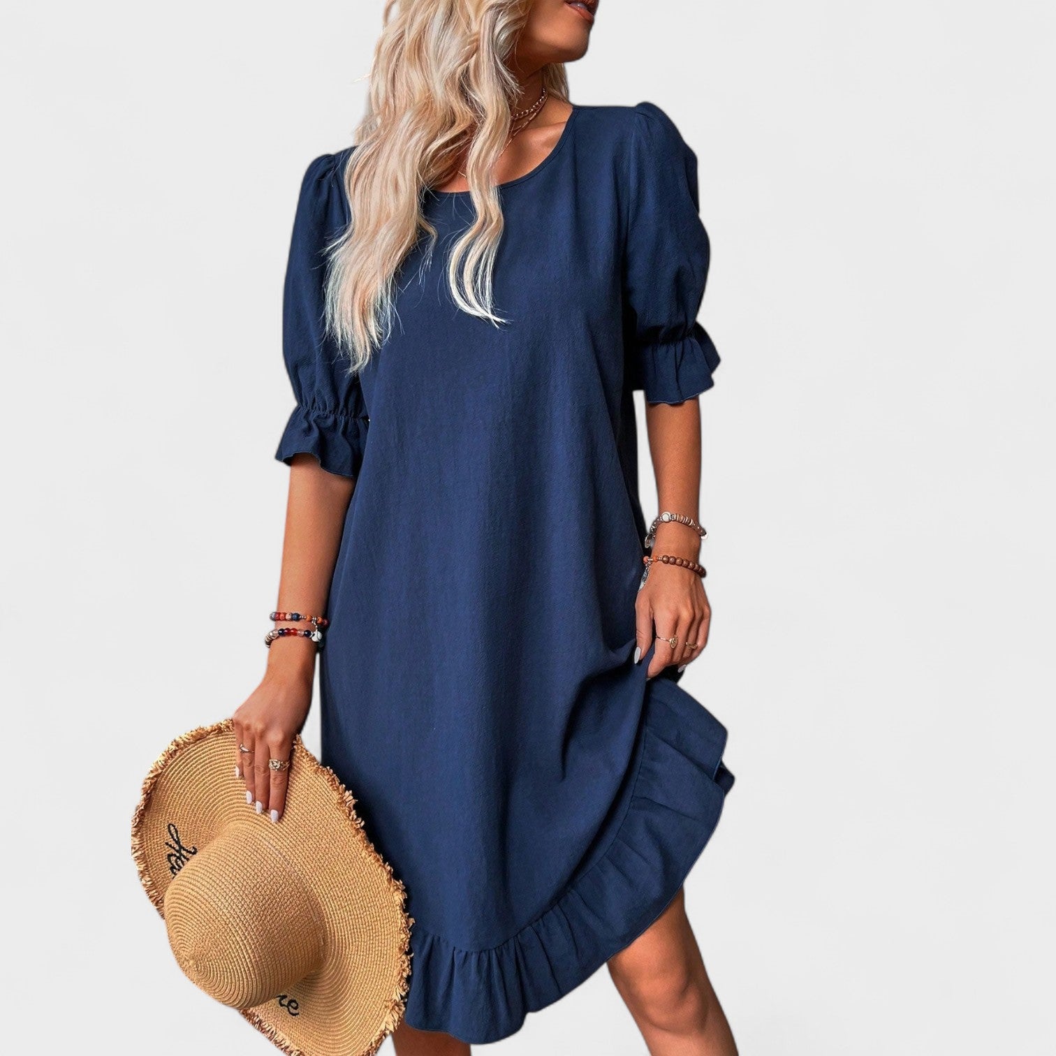 Sassa - Vestido casual com folhos - Ines Braga