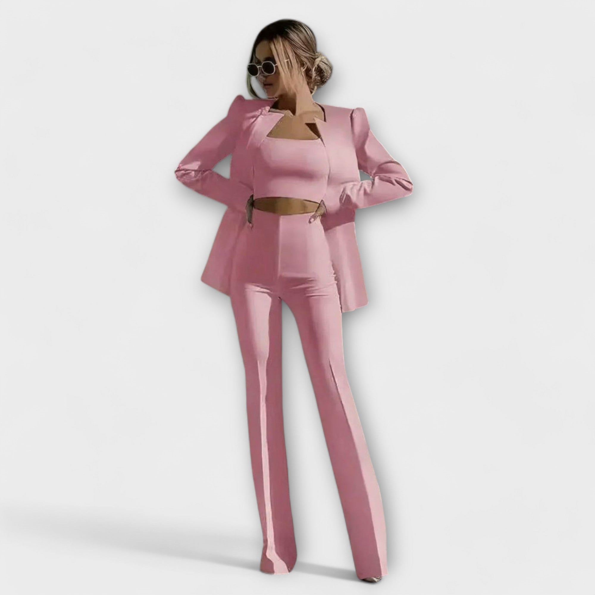 Selina – Elegante Conjunto de 3 Piezas (Blazer, Top, Pantalón) - Ines Braga