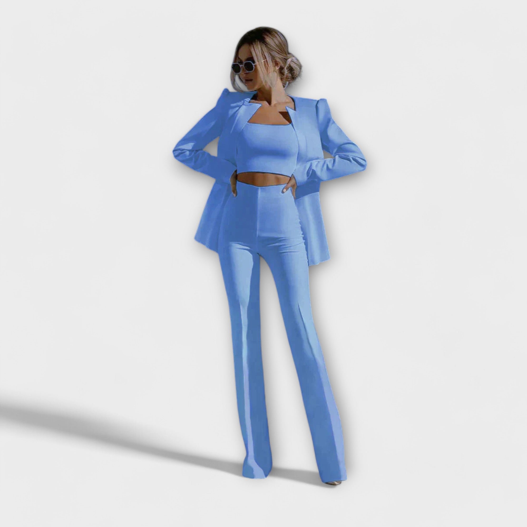 Selina – Elegante Conjunto de 3 Piezas (Blazer, Top, Pantalón) - Ines Braga