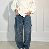 Shinny | Jeans brilhantes, casuais e confortáveis - Ines Braga