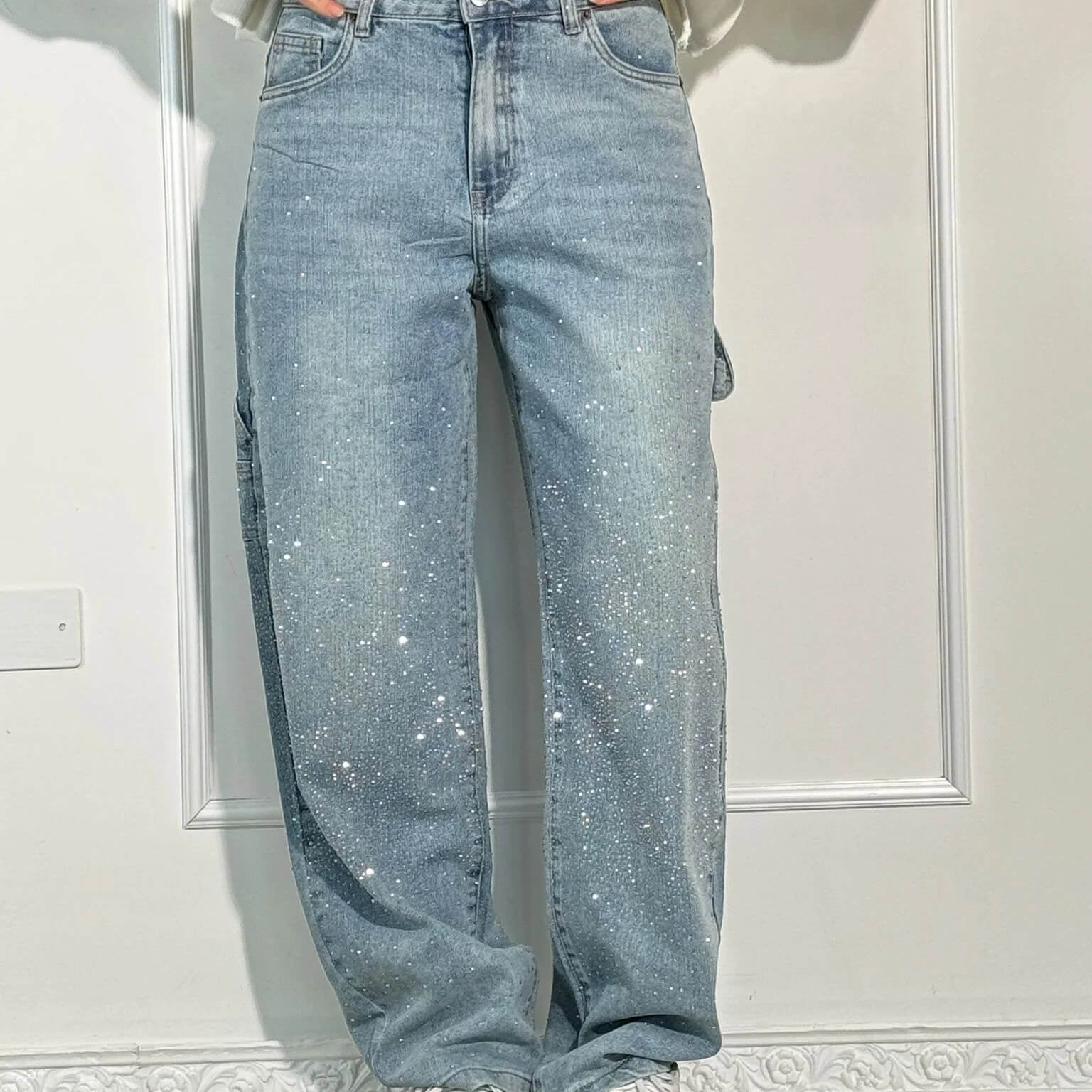 Shinny | Jeans brilhantes, casuais e confortáveis - Ines Braga