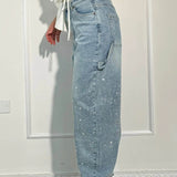 Shinny | Jeans brilhantes, casuais e confortáveis - Ines Braga