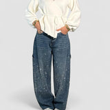 Shinny | Jeans brilhantes, casuais e confortáveis - Ines Braga