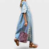 Sílvia - Vestido Estampado de Linho para uma Elegância sem Esforço - Ines Braga