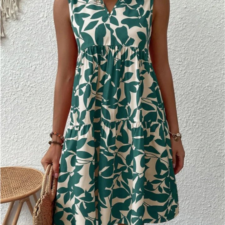 Sofia – Vestido de Verão Floral em Linha - A - Ines Braga