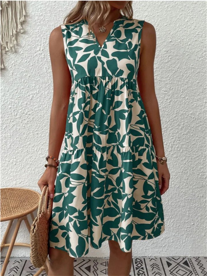 Sofia – Vestido de Verão Floral em Linha - A - Ines Braga