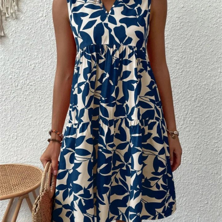 Sofia – Vestido de Verão Floral em Linha - A - Ines Braga