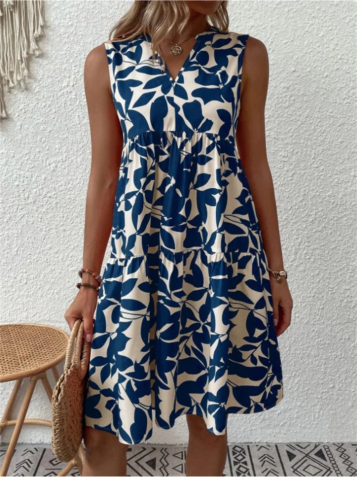 Sofia – Vestido de Verão Floral em Linha - A - Ines Braga