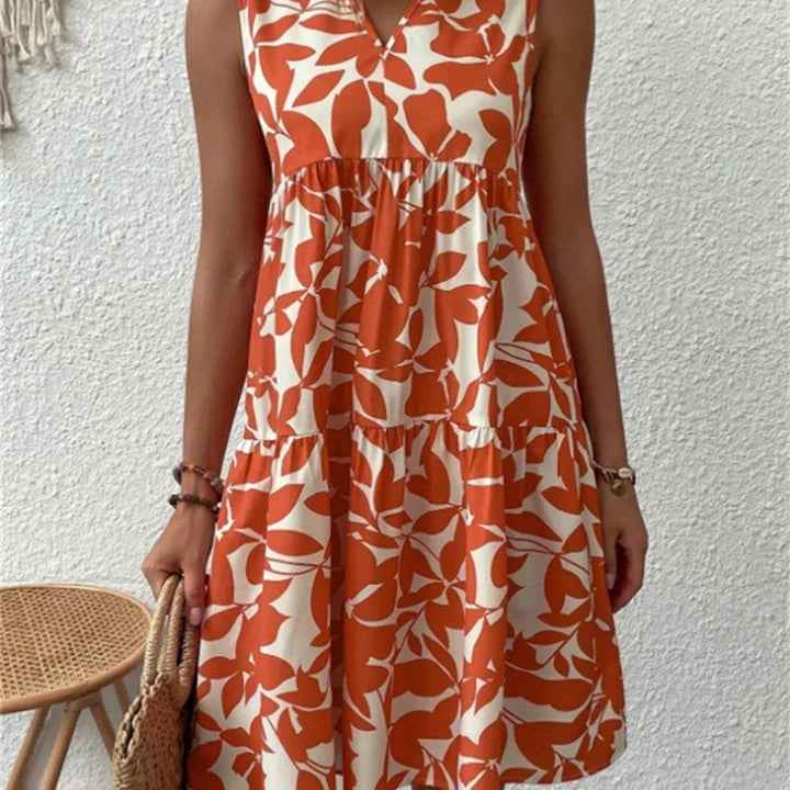 Sofia – Vestido de Verão Floral em Linha - A - Ines Braga