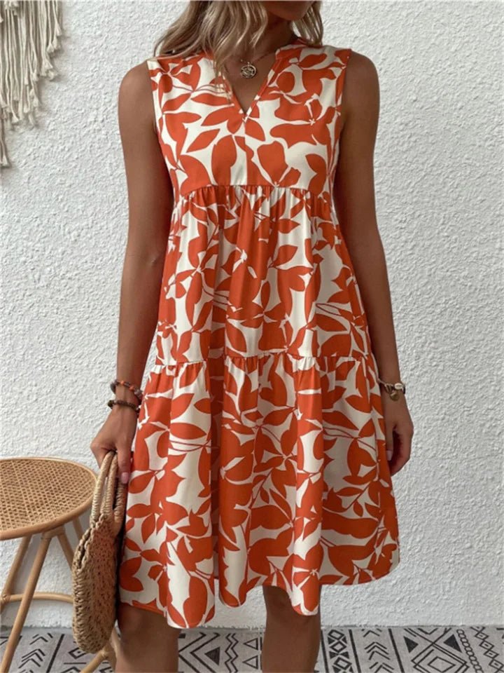 Sofia – Vestido de Verão Floral em Linha - A - Ines Braga