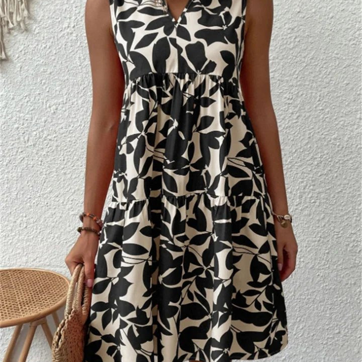 Sofia – Vestido de Verão Floral em Linha - A - Ines Braga