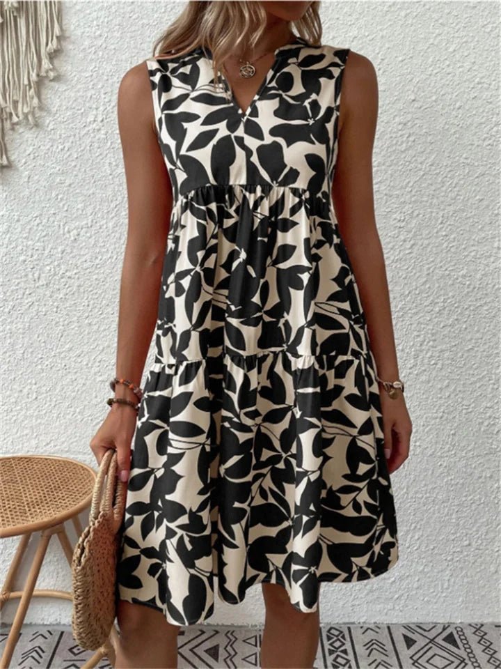 Sofia – Vestido de Verão Floral em Linha - A - Ines Braga