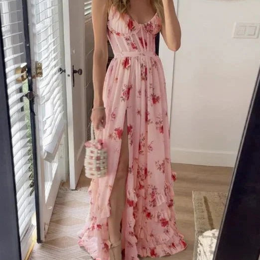 Sónia | Vestido midi com padrão floral - Ines Braga