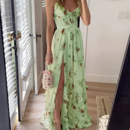 Sónia | Vestido midi com padrão floral - Ines Braga
