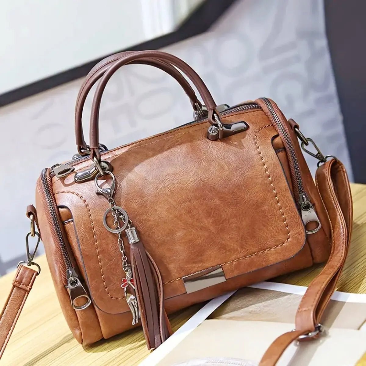 Stella Bolsa Ombro em Couro Ecológico Conforto e Estilo - Ines Braga