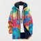 Sweatshirt com padrão artístico colorido - Ines Braga