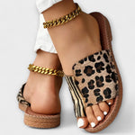 Tareyja - Sandálias bicolores com estampado de leopardo - Ines Braga