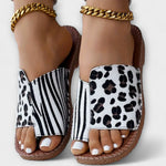 Tareyja - Sandálias bicolores com estampado de leopardo - Ines Braga
