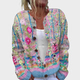 Teresa - Cardigan Floral de Outono - Ines Braga