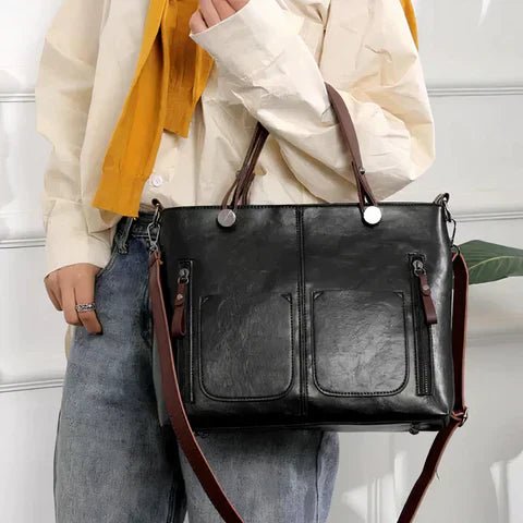 Thalia | Bolsa de Maquiagem em Couro com Amplo Espaço - Ines Braga