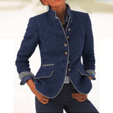 Valeria | Cardigan Elegante Com Gola Alta - Ines Braga