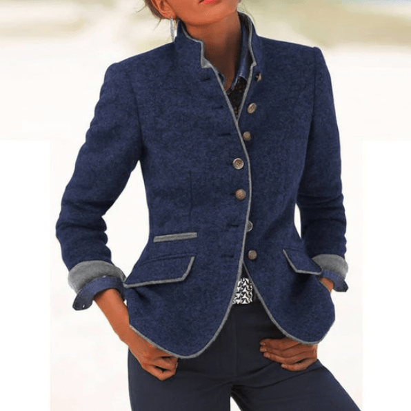Valeria | Cardigan Elegante Com Gola Alta - Ines Braga