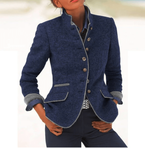 Valeria | Cardigan Elegante Com Gola Alta - Ines Braga