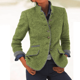 Valeria | Cardigan Elegante Com Gola Alta - Ines Braga