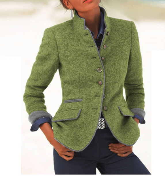 Valeria | Cardigan Elegante Com Gola Alta - Ines Braga