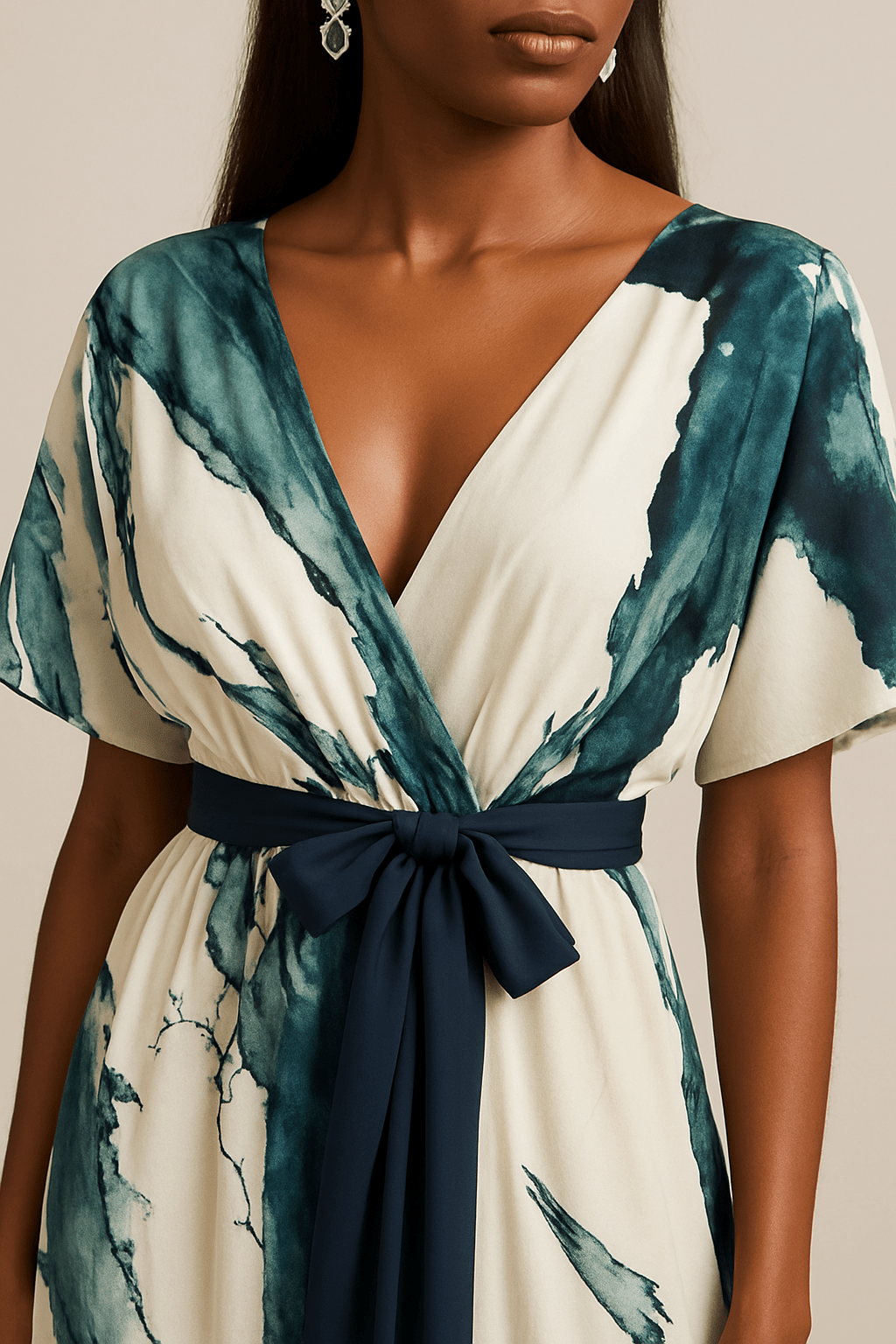 Vanessa™ | Vestido Longo com Estampa Aquarela - Ines Braga