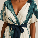 Vanessa™ | Vestido Longo com Estampa Aquarela - Ines Braga