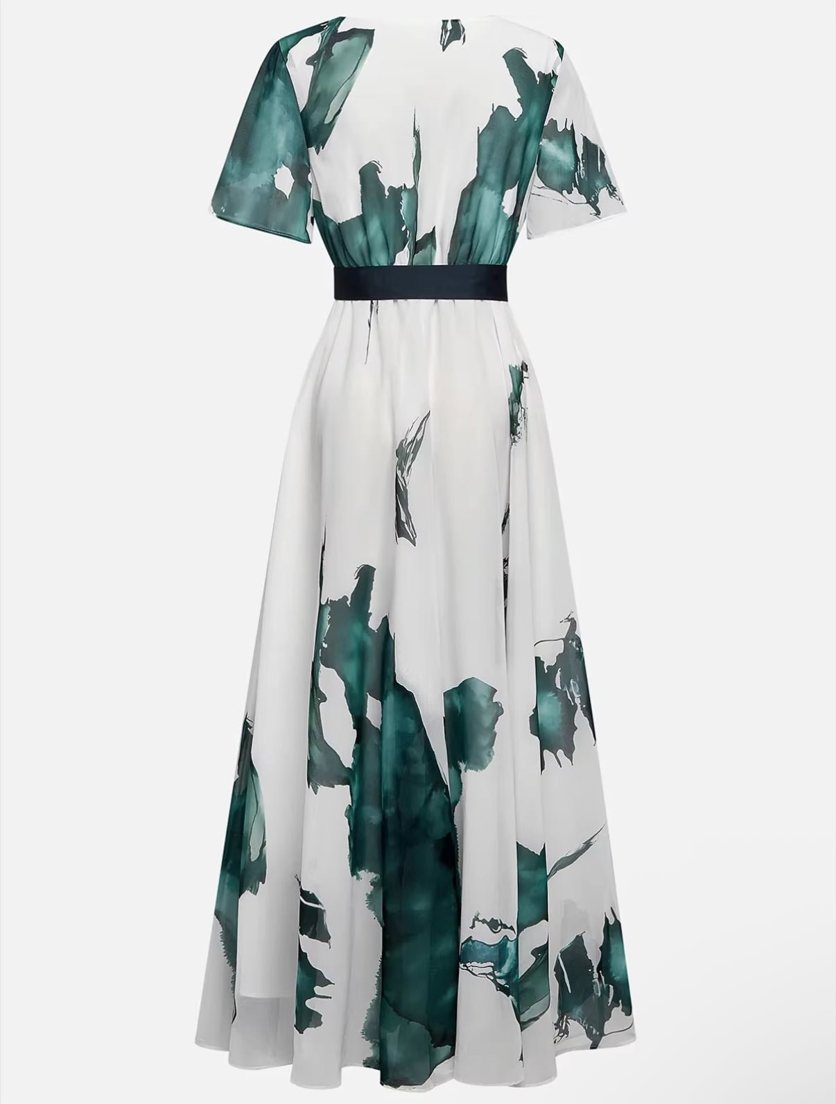 Vanessa™ | Vestido Longo com Estampa Aquarela - Ines Braga