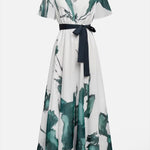 Vanessa™ | Vestido Longo com Estampa Aquarela - Ines Braga