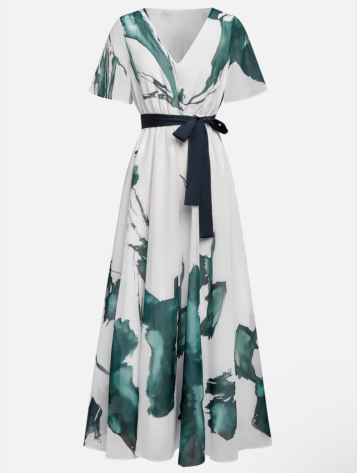 Vanessa™ | Vestido Longo com Estampa Aquarela - Ines Braga