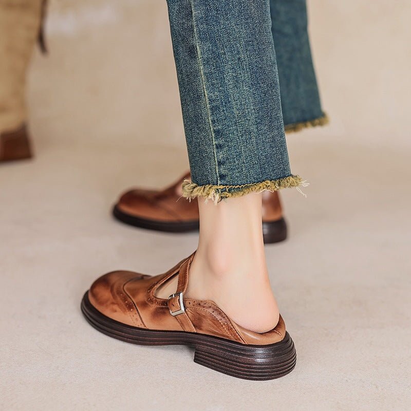 VELA™ – Sapatos Mary Janes Premium em Couro - Ines Braga