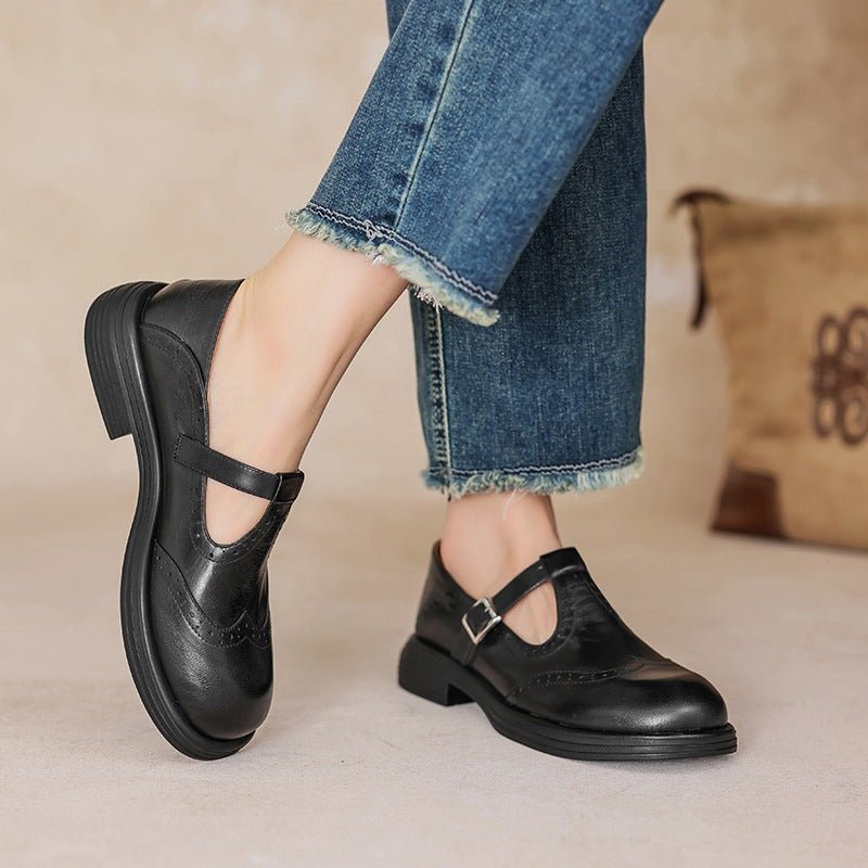 VELA™ – Sapatos Mary Janes Premium em Couro - Ines Braga