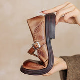 VELA™ – Sapatos Mary Janes Premium em Couro - Ines Braga