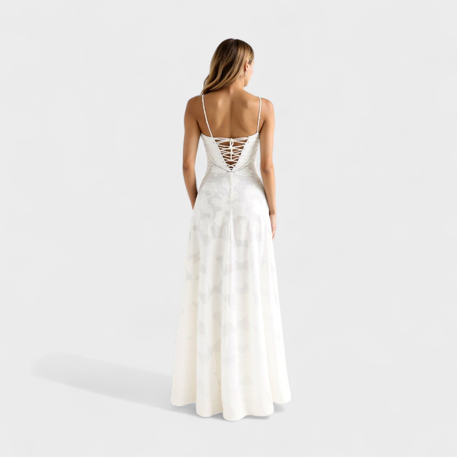 Verona - Vestido maxi em renda floral - Ines Braga