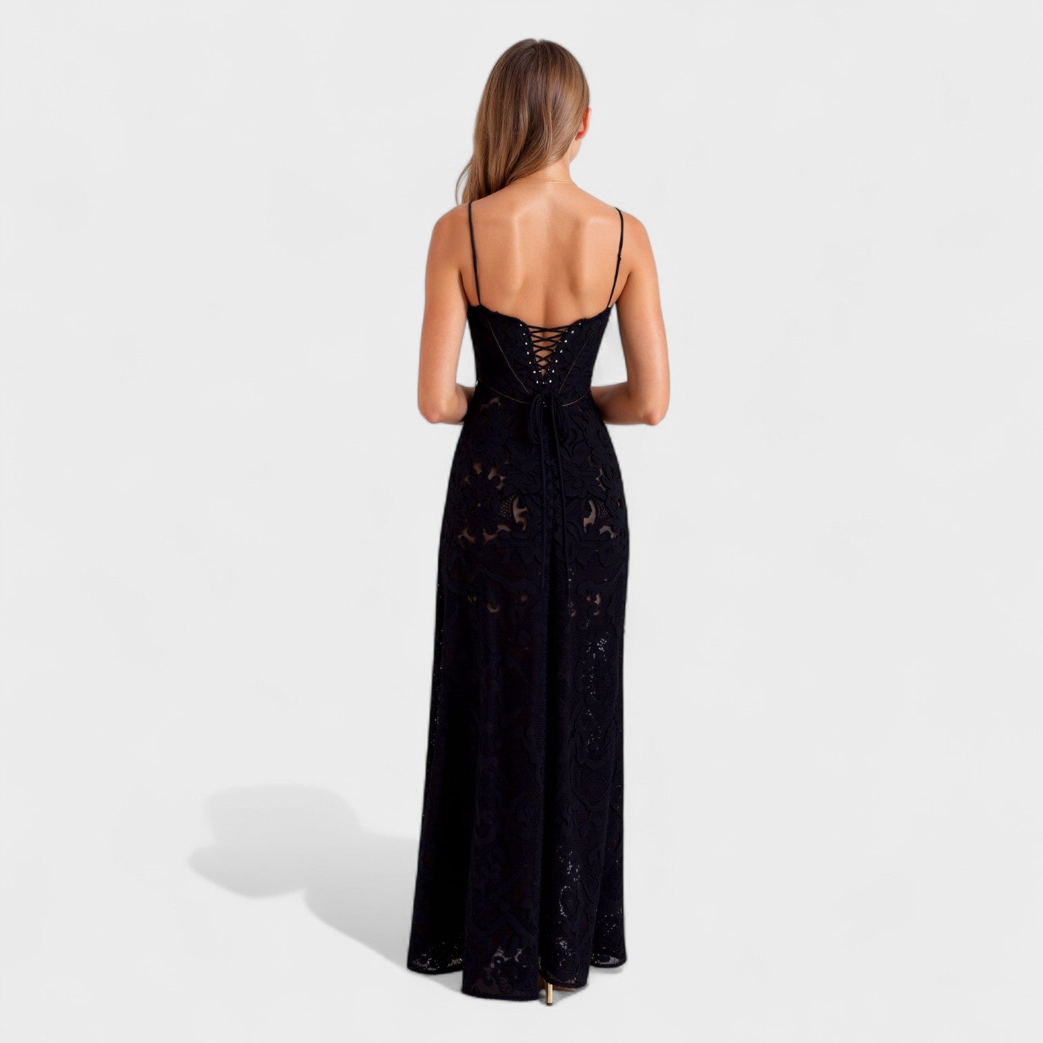 Verona - Vestido maxi em renda floral - Ines Braga