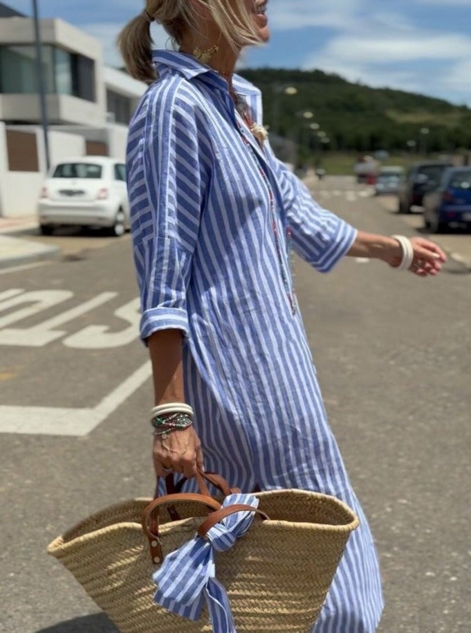 Veronica™ – Camisa Clássica Listrada - Ines Braga