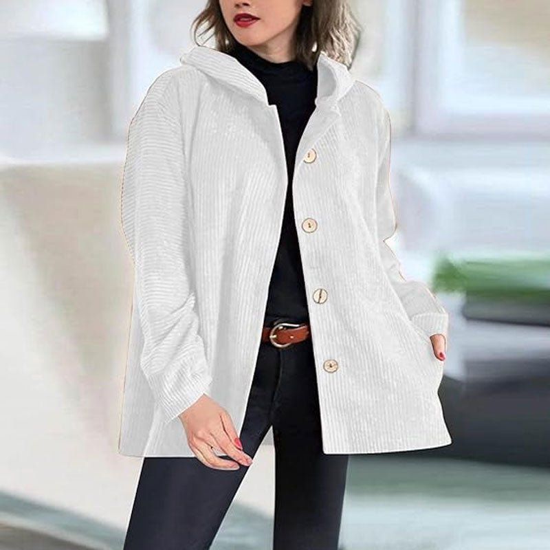 🍂 Veste à capuche en velours décontractée pour l'automne - Ines Braga