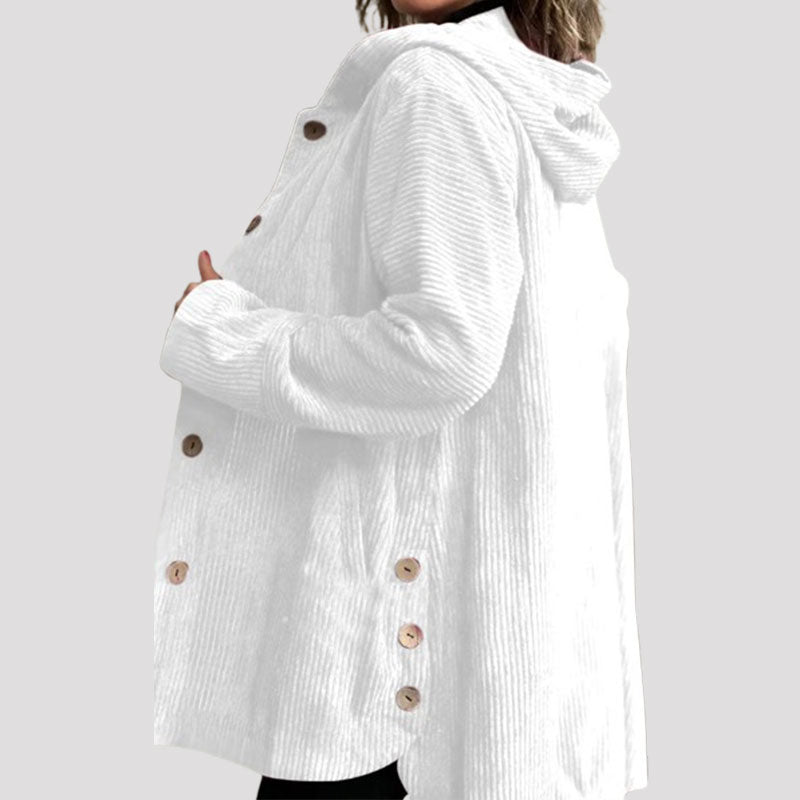 🍂 Veste à capuche en velours décontractée pour l'automne - Ines Braga
