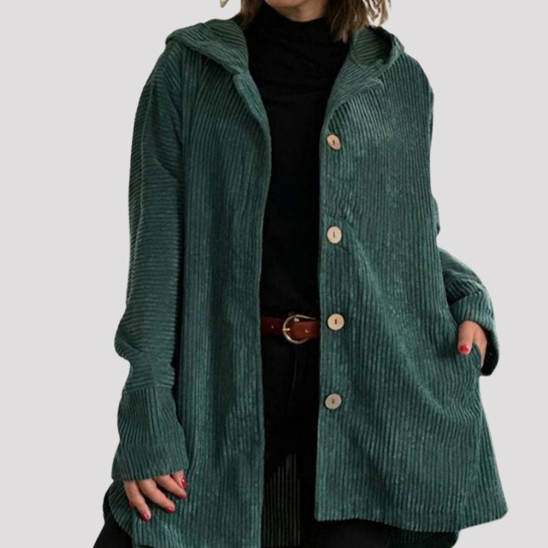 🍂 Veste à capuche en velours décontractée pour l'automne - Ines Braga