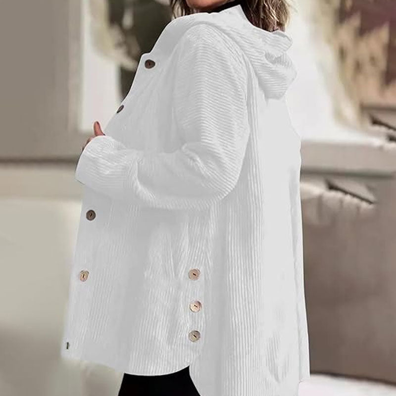 🍂 Veste à capuche en velours décontractée pour l'automne - Ines Braga