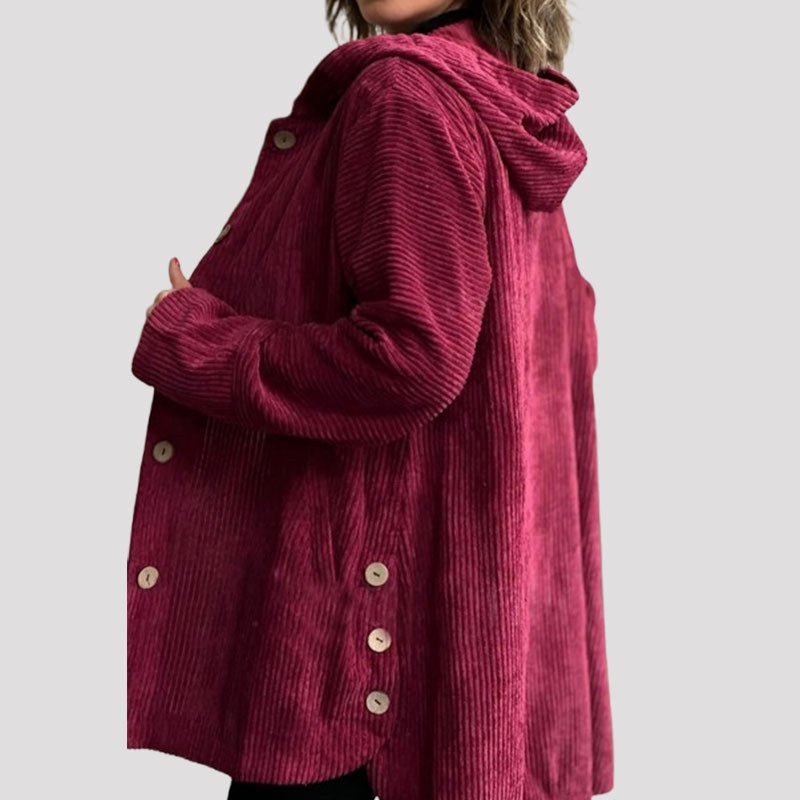 🍂 Veste à capuche en velours décontractée pour l'automne - Ines Braga